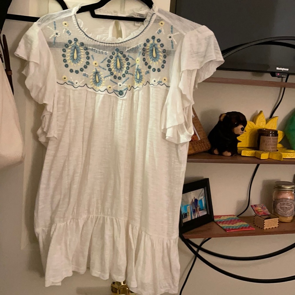 Lucky Brand Women’s White Shirt Floral